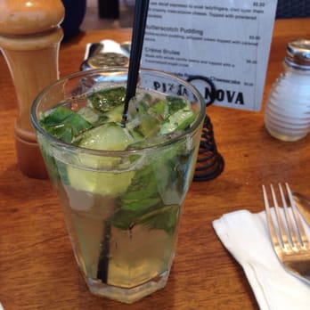 Pizza Nova - Cucumber basil mule (a very refreshing non alcoholic beverage) - Pizza Near Me - San Diego, California Pizza Nova - Cucumber basil mule (a very refreshing non alcoholic beverage) - Pizza Near Me - San Diego, California