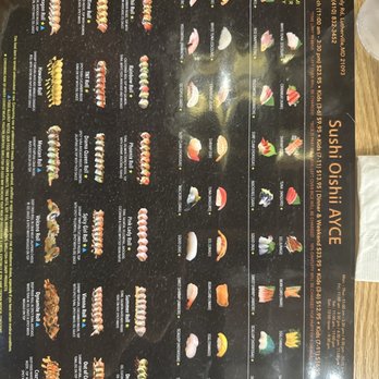 Sushi Oishi - Menu. Front - Sushi Bars Near Me - Timonium, Maryland Sushi Oishi - Menu. Front - Sushi Bars Near Me - Timonium, Maryland