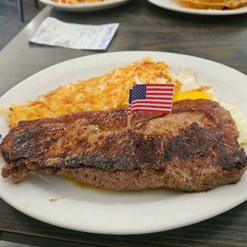 American Host Restaurant - Steak and eggs with hashbrowns. - Diners Near Me - Lompoc, California American Host Restaurant - Steak and eggs with hashbrowns. - Diners Near Me - Lompoc, California