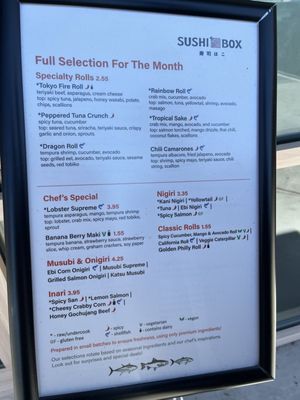 Menu photo 1 Sushi Box Clovis, CA Menu photo 1 Sushi Box Clovis, CA