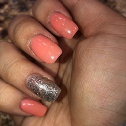 acrylic nails with gel polish