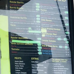 Señor Taco and Seafood - Menu
