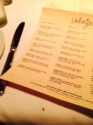 Menu photo 8 Valenza Atlanta, GA Menu photo 8 Valenza Atlanta, GA