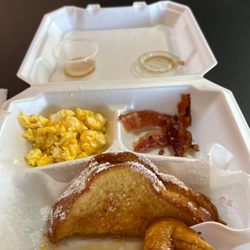 The Tasty Crave - French toast scrambled eggs and bacon