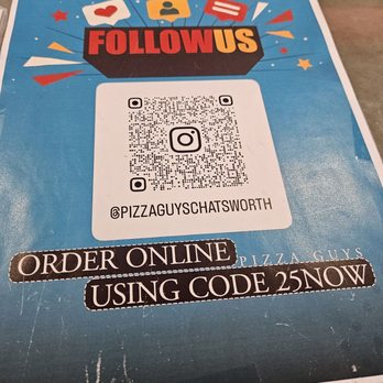 Pizza Guys - QR code - Pizza Near Me - Chatsworth, California