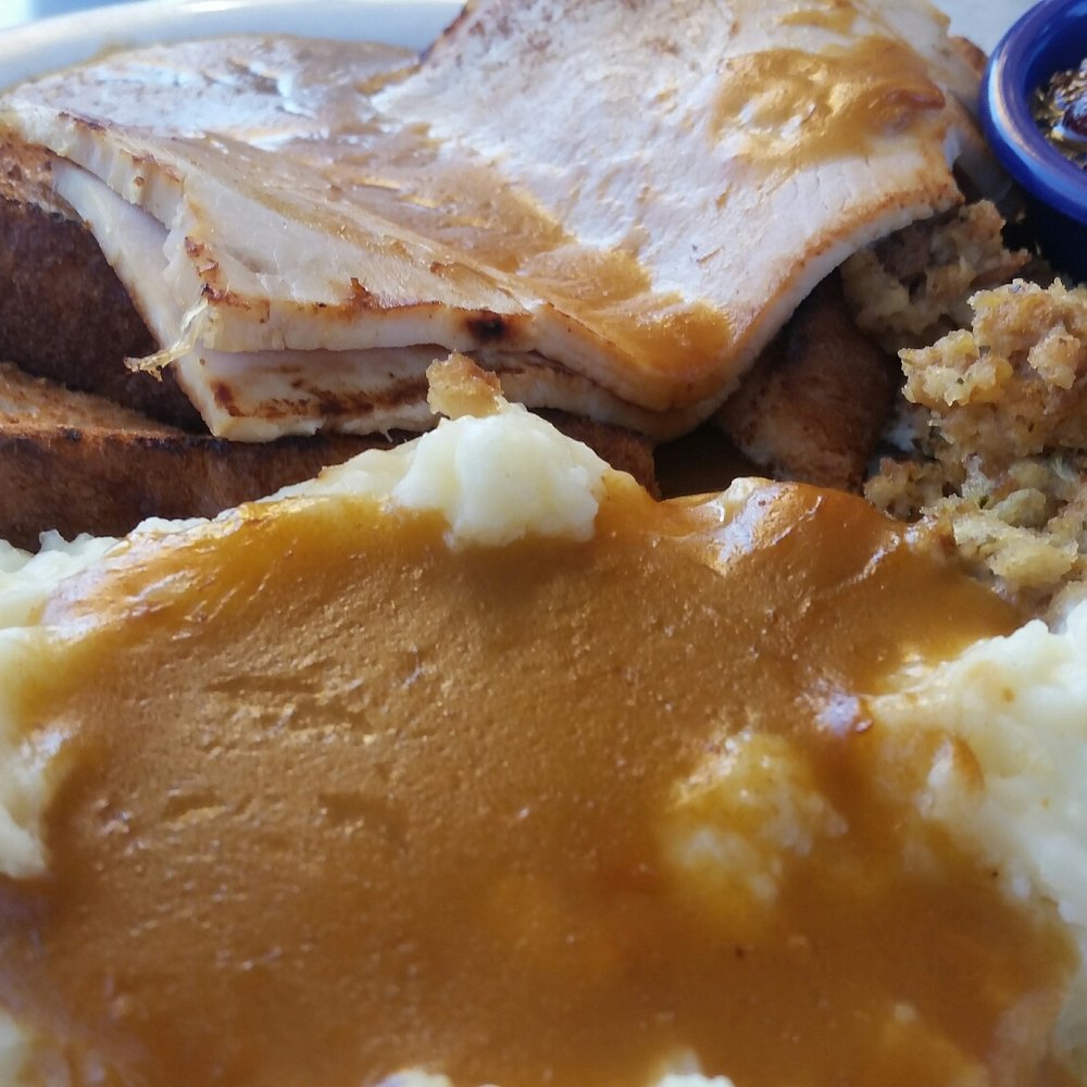 Crackers & Co Cafe - Open face turkey sandwich, special for the month - American Near Me - Tempe, Arizona