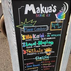 Makua's Shave Ice - Flavor combinations