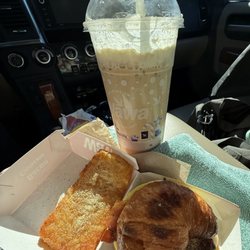 Wawa - $5 limited time breakfast meal. Great deal! It ended up to be 1/2 price. $4.97 was deducted. Croissant was really burnt though