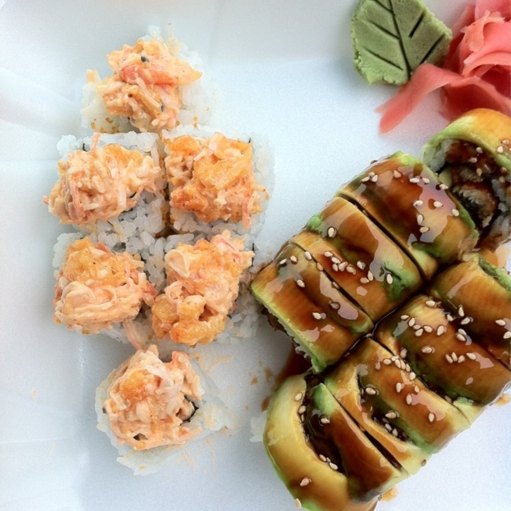 Off The Hook Sushi - The Joshua and my favorite the caterpillar roll!! - Sushi Bars Near Me - Fort Bragg, California