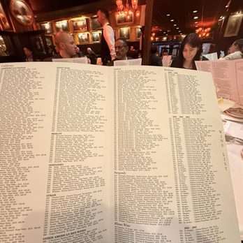 Sparks Steak House - Wine menu - Steakhouses Near Me - New York, New York Sparks Steak House - Wine menu - Steakhouses Near Me - New York, New York