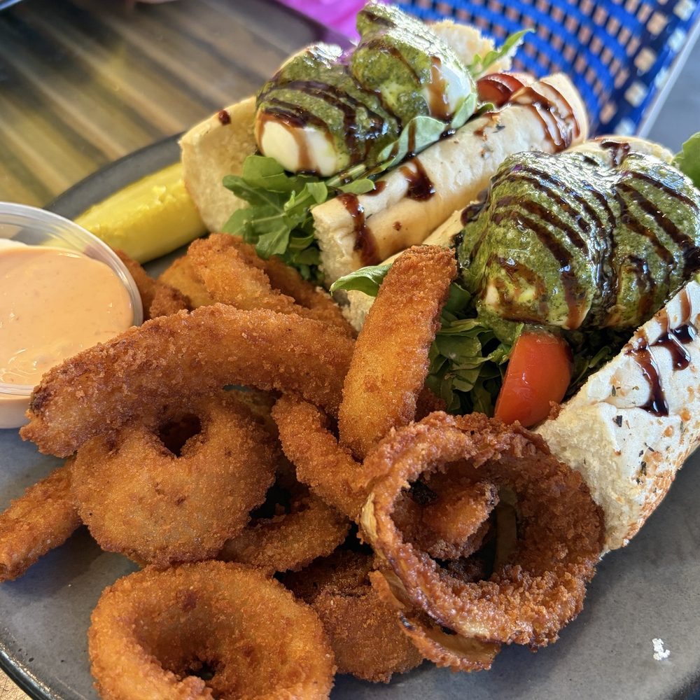 Bad Monkey - Caprese Sub with onion rings - Burgers Near Me - Ocean City, Maryland