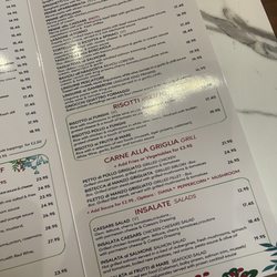 Caesars Pizzeria & Ristorante - Menu of the pastas.... If I am to visit again I want to try the pasta arriabatta and the lobster ravioli.
