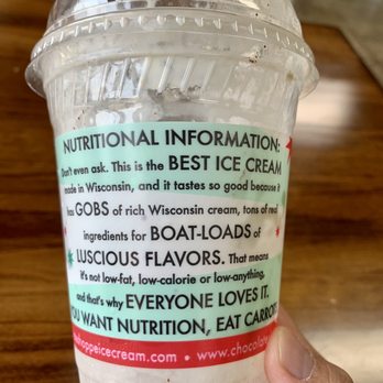 Coffee + Cream - Love the "nutritional information" - Coffee & Tea Near Me - Livonia, Michigan