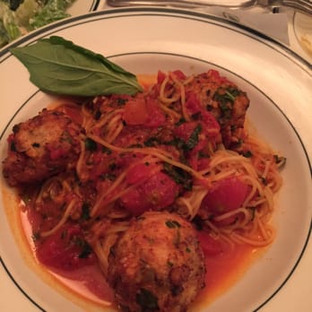 Daily Grill - Chicken meatball with angel hair pasta - American Near Me - Houston, Texas Daily Grill - Chicken meatball with angel hair pasta - American Near Me - Houston, Texas