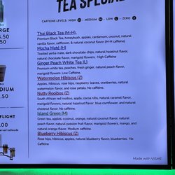 UR Teas Modern Tea Brewing - Their tea specials. These change from time to time. We tried the Ginger Peach, Island Green, and Blueberry Hibiscus. Loved them all.