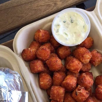 Mama Cho's BBQ - Sweet potato tater tots with aioli sauce! - Barbeque Near Me - Castro Valley, California Mama Cho's BBQ - Sweet potato tater tots with aioli sauce! - Barbeque Near Me - Castro Valley, California