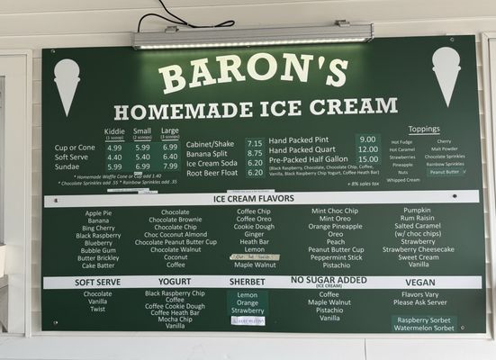 Baron's Homemade Ice Cream by null