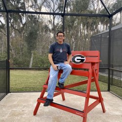 Dunavant Decor - Go Georgia custom two step lifeguard chair in Nocatee. Thanks Jeff !