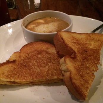 Black Walnut - Grilled cheese and tomato soup. It has tortellini. - New American Near Me - Houston, Texas Black Walnut - Grilled cheese and tomato soup. It has tortellini. - New American Near Me - Houston, Texas