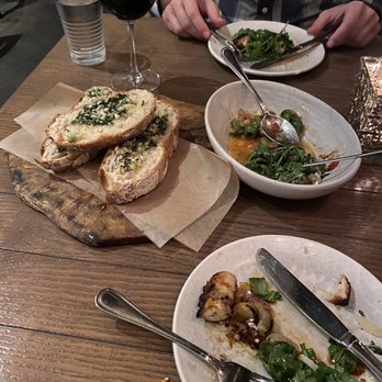 Red Ash - Bread, picked over octopus, lol - Italian Near Me - Austin, Texas Red Ash - Bread, picked over octopus, lol - Italian Near Me - Austin, Texas