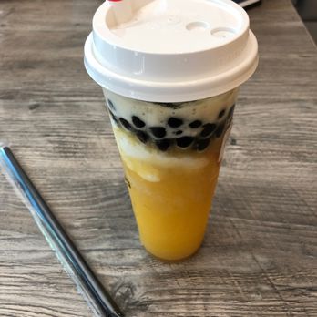Tan-Cha - Orange green tea with boba - Bubble Tea Near Me - Los Angeles, California Tan-Cha - Orange green tea with boba - Bubble Tea Near Me - Los Angeles, California