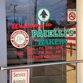 Paielli's Bakery - Hours of operation - Bakeries Near Me - Kenosha, Wisconsin