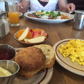 Sequoia Diner - Biscuit and jam, side of 2 eggs, side of fruit. - Diners Near Me - Oakland, California Sequoia Diner - Biscuit and jam, side of 2 eggs, side of fruit. - Diners Near Me - Oakland, California