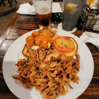 Poe's Tavern - The sleeper. Firecracker shrimp and Bleu cheese - Burgers Near Me - Atlantic Beach, Florida Poe's Tavern - The sleeper. Firecracker shrimp and Bleu cheese - Burgers Near Me - Atlantic Beach, Florida