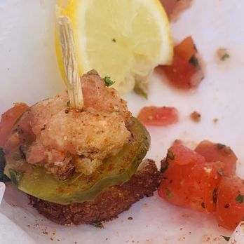 Waterfront Seafood Shack - Shrimp in a pickle bites! Something new they are playing with & let us sample! - Seafood Near Me - Calabash, North Carolina Waterfront Seafood Shack - Shrimp in a pickle bites! Something new they are playing with & let us sample! - Seafood Near Me - Calabash, North Carolina