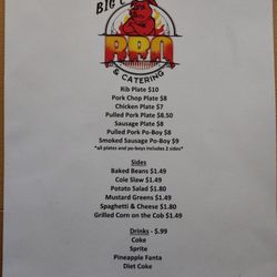Big C's BBQ - Menu