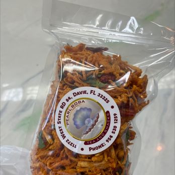 Pearl Boba Tea and Snacks - Garlic and chili Chicken jerky. So addictive! - Bubble Tea Near Me - Davie, Florida Pearl Boba Tea and Snacks - Garlic and chili Chicken jerky. So addictive! - Bubble Tea Near Me - Davie, Florida