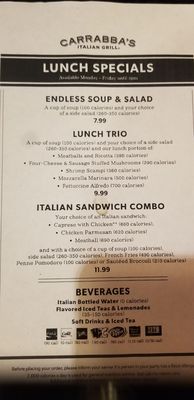 Menu photo 2 Carrabba's Italian Grill Delray Beach, FL
