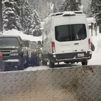 Alpental - A Van trying to turn on ice and prevent hitting the parked cars. - Ski Resorts Near Me - Snoqualmie Pass, Washington Alpental - A Van trying to turn on ice and prevent hitting the parked cars. - Ski Resorts Near Me - Snoqualmie Pass, Washington