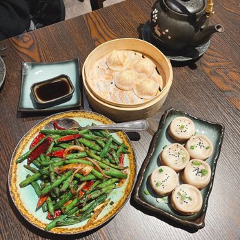 Dynasty Dumpling - pork XLB, pan fried pork buns, dry braised string beans - Dim Sum Near Me - San Francisco, California