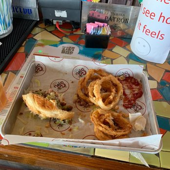The Spot - Delicious blue bacon burger and onion rings - Burgers Near Me - Galveston, Texas The Spot - Delicious blue bacon burger and onion rings - Burgers Near Me - Galveston, Texas