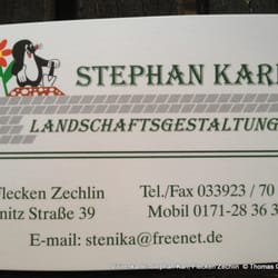 Stephan Karl Landschaftsgestaltung - Visitenkarte: Stephan Karl, Flecken Zechlin