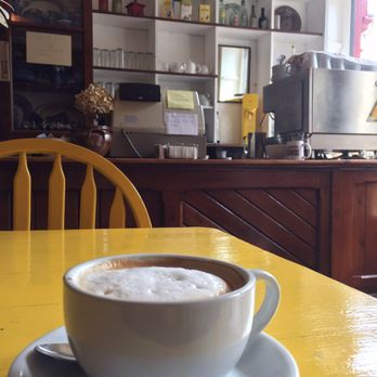 Knightstown Cafe - Cappuccino at register - Irish Near Me - Knightstown, Kentucky