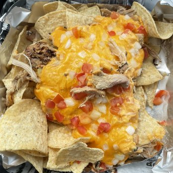 Crave Hot Dogs & BBQ - Pulled Chicken Nachos - Barbeque Near Me - Concord, North Carolina Crave Hot Dogs & BBQ - Pulled Chicken Nachos - Barbeque Near Me - Concord, North Carolina