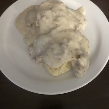Joe Snuffy's - Half order of biscuits and gravy. - American Near Me - Abilene, Kansas
