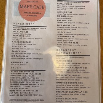 Mae's Cafe & Bakery - Menu - Breakfast & Brunch Near Me - Bath, Maine