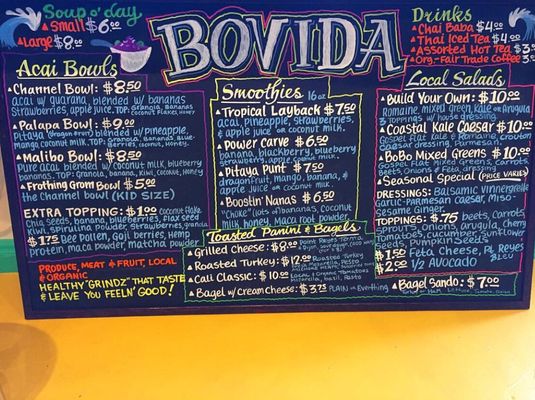 Menu photo 3 BoVida Bolinas, CA