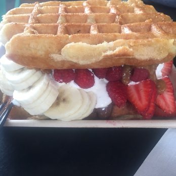 Waffle Love - Draper - Flavor is intensely decadent ! However , another tough waffle, it was difficult to cut into, the first experience for our family - Waffles Near Me - Draper, Utah Waffle Love - Draper - Flavor is intensely decadent ! However , another tough waffle, it was difficult to cut into, the first experience for our family - Waffles Near Me - Draper, Utah