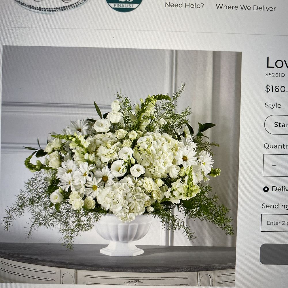 Infinity Floral - What the Love and Compassion arrangement looks like on the website - Florists Near Me - Osseo, Minnesota