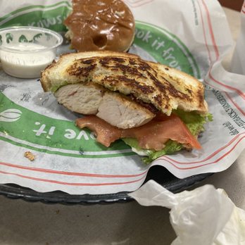 Farmer Boys - Sourdough Chicken Avocado Sandwich - missing cheese & bacon - Breakfast & Brunch Near Me - El Centro, California