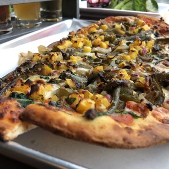 Off The Rails Brewing - Spicy Veggie Flatbread - Breweries Near Me - Sunnyvale, California Off The Rails Brewing - Spicy Veggie Flatbread - Breweries Near Me - Sunnyvale, California