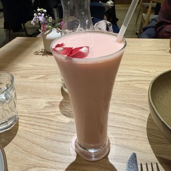 Noor Indian Fusion Kitchen - Rose Lassi - Indian Near Me - Berkeley, California Noor Indian Fusion Kitchen - Rose Lassi - Indian Near Me - Berkeley, California