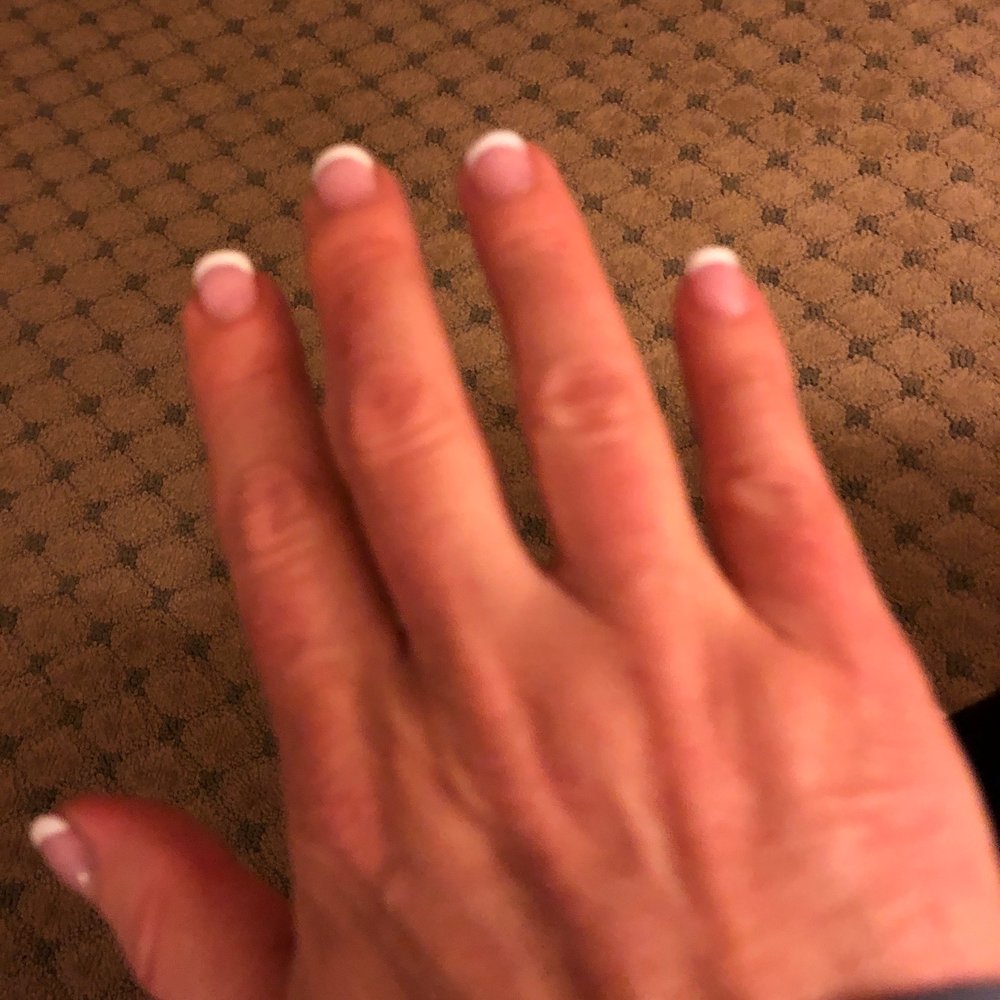 I received a French gel manicure with extra scrub lotion. I received a French gel manicure with extra scrub lotion.