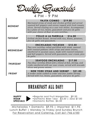 Menu photo 7 Don Pepe's Bar & Grill Shafter, CA Menu photo 7 Don Pepe's Bar & Grill Shafter, CA