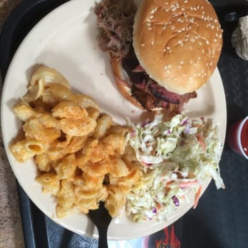 Pork On A Fork - Pulled Pork sandwich with Mac 'n Slaw - Barbeque Near Me - Phoenix, Arizona Pork On A Fork - Pulled Pork sandwich with Mac 'n Slaw - Barbeque Near Me - Phoenix, Arizona