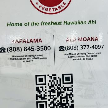 Ahi & Vegetable- Ewa Beach - Full menu- Monday and Tuesday 9am-6pm, dine in comes with all you can eat miso soup. Wednesday- Saturday 9am-8pm - Sushi Bars Near Me - Ewa Beach, Hawaii Ahi & Vegetable- Ewa Beach - Full menu- Monday and Tuesday 9am-6pm, dine in comes with all you can eat miso soup. Wednesday- Saturday 9am-8pm - Sushi Bars Near Me - Ewa Beach, Hawaii